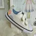 Tênis Infantil Converse All-Star Off-White Bordado Flor e Estampa Flores com Velcro