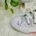 Tênis Infantil Converse All-Star Prata Detalhes Rosa Neon Cano Alto Zíper Lateral