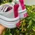 Tênis Infantil Converse All-Star Prata Detalhes Rosa Neon Plataforma