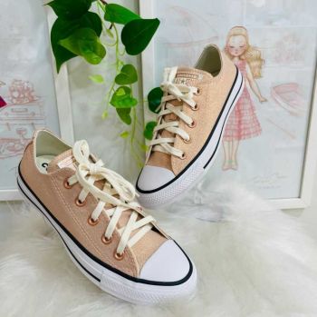 Tênis Infantil Converse All-Star Branco Couro Classico na EuroBabyKids