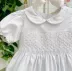 Vestido Feminino Infantil Petit Cherie com Lastex Branco Bordado Mini-Flores 