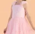 Vestido Festa Petit Cherie Rosa Pastel Ombros Flutuantes Frufru Sobrep.Tule Brilho Laços Lantejoulas