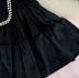 Vestido Infantil Bambollina Preto Plush Manga Princesa