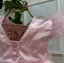 Vestido Infantil de Festa Luxo Kopela Rosa Manga Fru Fru Saia Tule Camadas e Broche Flor