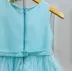 Vestido Infantil de Festa Mon Sucré Azul Sobrep. Tule com Laço e Cinto