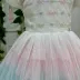 Vestido Infantil de Festa Petit Cherie Branco Três Marias Sobrep. Tule Brilho Bordados Laços Paetês