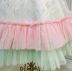 Vestido Infantil de Festa Petit Cherie Off-White com Sobrep.Tule Bordado Floral Paete e Faixa Branca