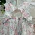 Vestido Infantil de Festa Petit Cherie Off-White Sobrep. Tule Floral Bordado Paetês