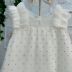 Vestido Infantil de Festa Petit Cherie Off-White Sobrep. Tule Strass