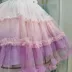 Vestido Infantil de Festa Petit Cherie Off-White Sobrep. Tule Três Marias Rosa e Lilás