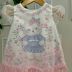 Vestido Infantil  Petit Cherie Off-White Ursinha Floral Sobrep.Tule Brilho Camadas Azul Rosa