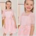 Vestido Infantil de Festa Petit Cherie Rosa Sobrep. Tule Brilho Bordado Borboleta 