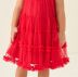 Vestido Infantil de Festa Petit Cherie Vermelho Sobrep. Tule em Camadas Strass