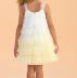 Vestido Infantil de Festa Petit Cherie Off White Alça Fina Tule Sobrep.Tule Brilho Degradê Amarelo