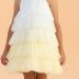 Vestido Infantil de Festa Petit Cherie Off White Alça Fina Tule Sobrep.Tule Brilho Degradê Amarelo