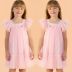 Vestido Infantil de Festa Petit Cherie Rosa Ombros Flutuantes  Lantejoulas Sobrep.Tule Brilho