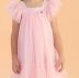 Vestido Infantil de Festa Petit Cherie Rosa Ombros Flutuantes  Lantejoulas Sobrep.Tule Brilho