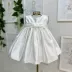 Vestido Infantil de Luxo Kopela Branco Laço