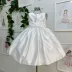 Vestido Infantil de Luxo Kopela Branco Laço