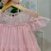 Vestido Infantil Festa Petit Cherie Rosa  Sobrep.Tule Brilho Bordado Floral Ombro Tule Transparente