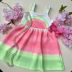 Vestido Infantil Kukiê Verde Melancia com Strass Alcinha Bordada