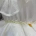 Vestido Infantil de Festa Luluzinha Off-White em Camadas de Tule Bordado com Miçangas e Strass