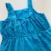 Vestido Infantil Momi Azul Celeste Laise com Babados e Alcinha