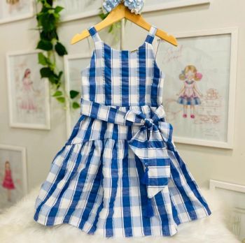 Vestido Infantil Momi Vermelho Gola Inglesa Bordada na EuroBabyKids