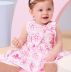 Vestido Infantil Momi Off-White Flores Bordadas Rosa Neon