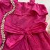 Vestido Infantil Momi Pink de Laise Babados Laço