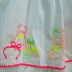 Vestido Infantil Petit Cherie Off White Manga Frufru Bordado Colorido Neon Ursinhos Amarração Costas