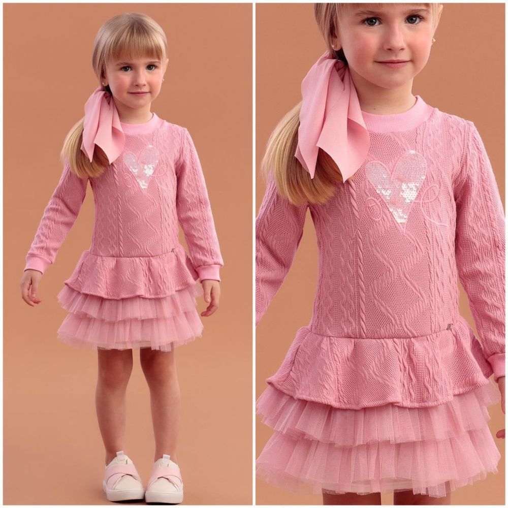 Vestido infantil hot sale de trico