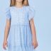 Vestido Infantil Petit Cherie Tons Azul Coração Sobrep. Tule Brilho Strass Babados