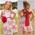 Vestido Infantil Pituchinhus Off-White Ursas Floresta Laço Costas e Strass