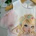 Vestido Infantil Yoyo Off White/Rosa Fadinha Strass