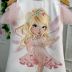 Vestido Infantil Yoyo Off White/Rosa Fadinha Strass