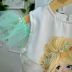 Vestido Infantil Yoyo Off White/Verde Fadinha Strass