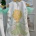 Vestido Infantil Yoyo Off White/Verde Fadinha Strass