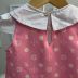 Vestido Infantil Yoyo Pink Gola Off White Laço Rosa Cachorrinha Laço Strass Pingente