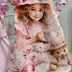 Vestido Infantil Yoyo Rosa Manga Bufante Laço Cintura Estampa Verso Menina Strass