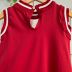 Vestido Infantil Yoyo Vermelho Gola Cachorrinhos Strass